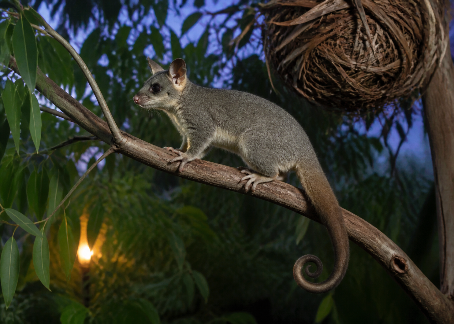 Common ringtail possum in a Melbourne garden