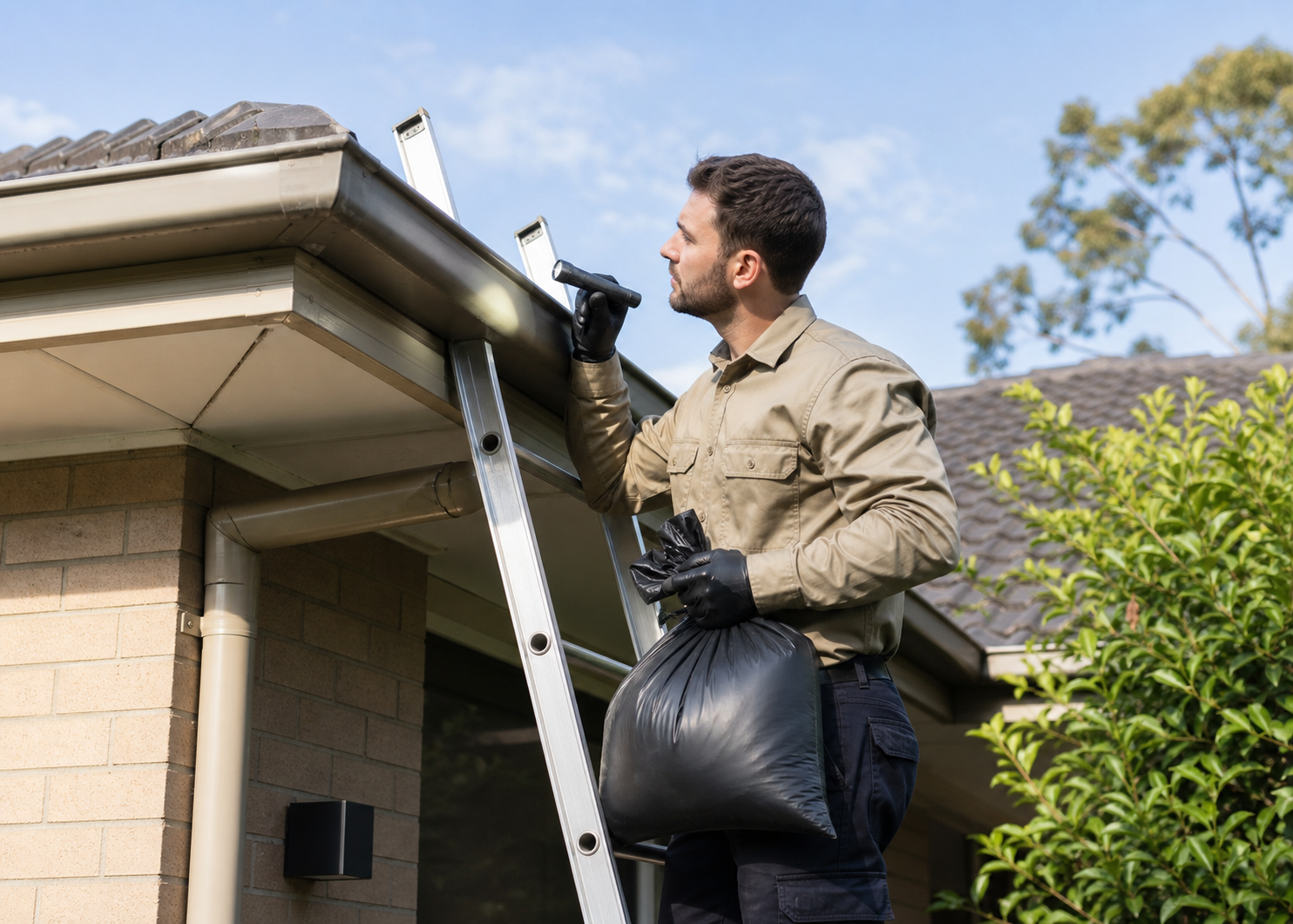 Melbourne roofline where a dead possum may be located
