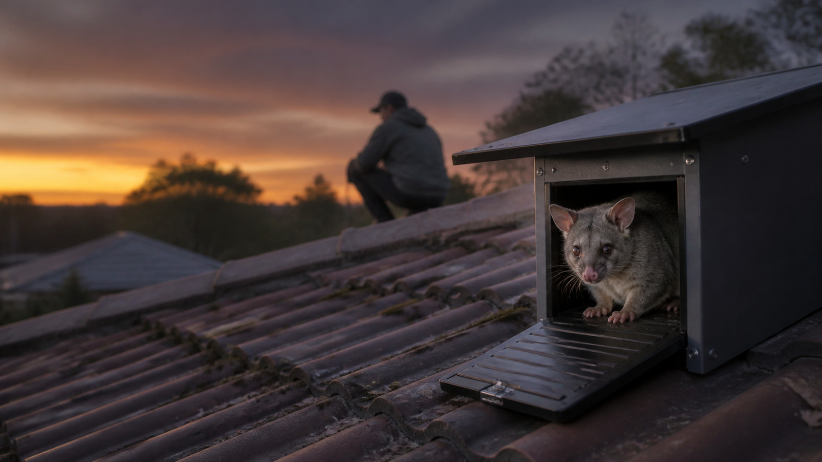 Brushtail possum inside a Melbourne roof cavity